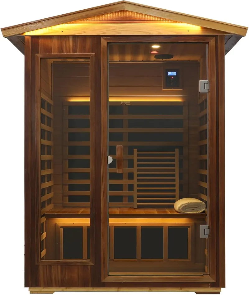 KUNSANA Red Cedar Outdoor Sauna 2 Person